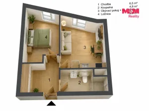 Pronájem bytu 2+kk, Hořovice, U Štěpánků, 38 m2