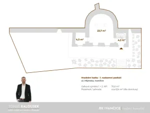 Pronájem kanceláře, Ivančice, Mlýnská, 70 m2