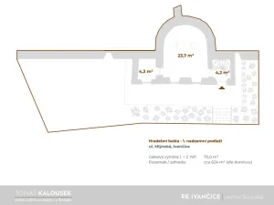 Pronájem kanceláře, Ivančice, Mlýnská, 70 m2