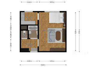 Prodej bytu 1+kk, Praha - Troja, Krynická, 28 m2