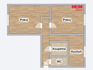 Prodej bytu 2+1, Orlová - Lutyně, Masarykova třída, 59 m2