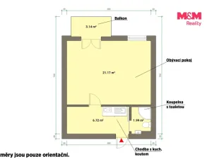 Pronájem bytu 1+kk, Františkovy Lázně, Anglická, 30 m2