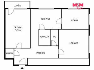 Prodej bytu 3+1, Vsetín, Jiráskova, 62 m2