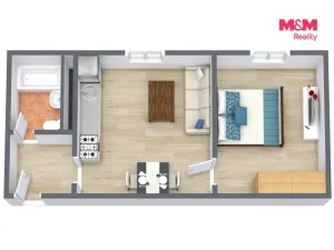 Pronájem bytu 2+kk, Horní Slavkov, Dlouhá, 35 m2