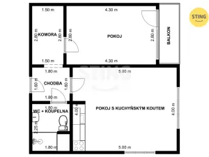Prodej bytu 2+kk, Ostrava - Hrabůvka, Plzeňská, 48 m2