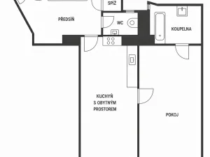 Pronájem bytu 2+kk, Praha - Staré Město, Kaprova, 58 m2