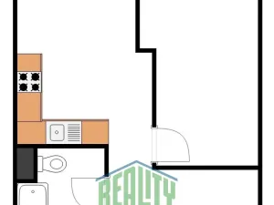 Pronájem bytu 2+kk, Praha - Kbely, Martinická, 42 m2