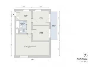 Prodej bytu 3+kk, Praha - Ďáblice, Chřibská, 76 m2