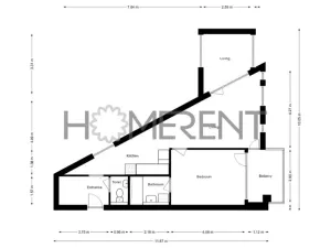 Pronájem bytu 3+kk, Praha - Podolí, Brabcova, 52 m2