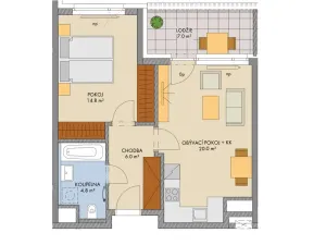 Prodej bytu 2+kk, Praha - Hlubočepy, Gollové, 47 m2