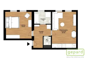 Pronájem bytu 2+kk, Praha - Smíchov, Grafická, 54 m2