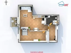 Pronájem bytu 2+kk, Praha - Háje, Jurkovičova, 50 m2