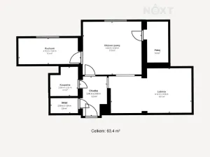 Prodej bytu 3+1, České Budějovice, Loucká, 58 m2