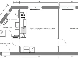 Pronájem bytu 2+kk, Praha - Žižkov, Jeseniova, 51 m2