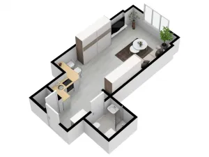 Pronájem bytu 1+kk, Praha - Karlín, Peckova, 34 m2