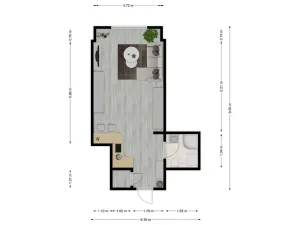 Pronájem bytu 1+kk, Praha - Karlín, Peckova, 34 m2