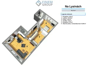 Pronájem bytu 3+kk, Praha - Hodkovičky, 80 m2