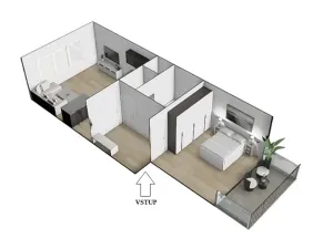 Pronájem bytu 2+kk, Brno, Letní, 56 m2