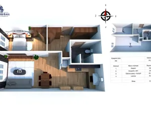 Pronájem bytu 2+kk, Praha, Janovská, 50 m2