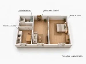 Pronájem bytu 2+1, Horažďovice, Komenského, 65 m2