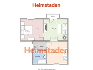 Pronájem bytu 2+1, Ostrava - Poruba, Dělnická, 49 m2
