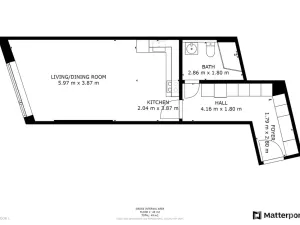 Pronájem bytu 1+kk, Praha - Holešovice, Komunardů, 47 m2