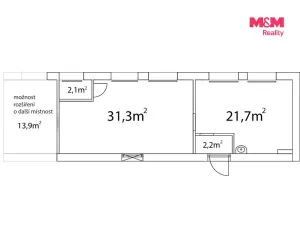 Pronájem kanceláře, Zdiby - Přemyšlení, U Továrny, 57 m2