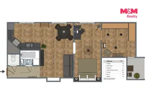 Prodej bytu 2+1, Praha, Krumlovská, 51 m2