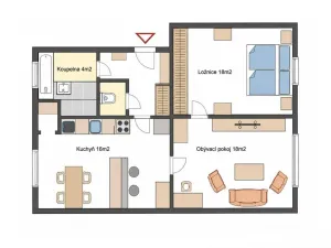 Pronájem bytu 2+1, Praha - Vršovice, Karpatská, 56 m2