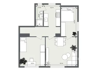 Prodej bytu 3+1, Liberec - Liberec XV-Starý Harcov, Na Skřivanech, 58 m2