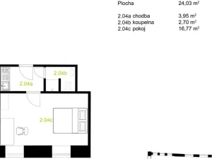 Pronájem bytu 1+kk, Brno, Cejl, 24 m2