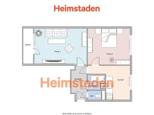 Pronájem bytu 2+1, Karviná - Ráj, Školská, 52 m2