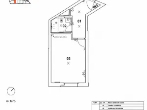 Pronájem bytu 1+kk, Praha, Krymská, 36 m2