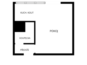 Pronájem bytu 1+kk, Příbram - Příbram I, Hradební, 24 m2