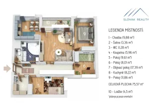 Prodej bytu 4+1, Ostrava - Výškovice, 80 m2