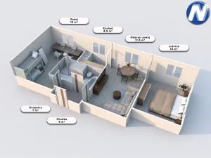 Prodej bytu 3+1, Zbytiny, 62 m2
