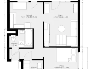Pronájem bytu 2+1, Brno, Třískalova, 58 m2