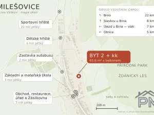 Prodej bytu 2+kk, Milešovice, 65 m2