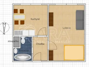 Pronájem bytu 1+1, Praha - Libuš, Na domovině, 39 m2