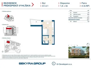 Prodej bytu 1+kk, Praha - Jinonice, Radlická, 28 m2