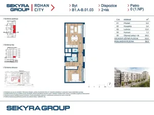 Prodej bytu 2+kk, Praha - Karlín, Sokolova, 54 m2