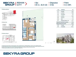 Prodej bytu 3+kk, Praha - Karlín, Sokolova, 77 m2