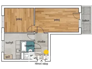 Prodej bytu 2+1, Žatec, Podměstí, 54 m2