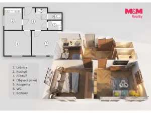 Prodej bytu 2+1, Kladno, Vítězná, 65 m2
