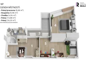 Prodej atypického bytu, Praha - Radotín, Ametystová, 116 m2