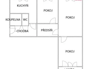 Prodej bytu 3+1, Jirkov, Alešova, 76 m2