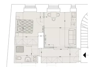 Pronájem bytu 2+kk, Praha - Staré Město, Kozí, 39 m2