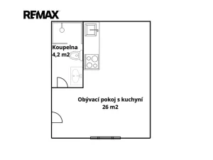 Pronájem bytu 1+kk, Ořech, V Chaloupkách, 30 m2