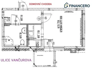 Prodej bytu 1+kk, Brno, Vančurova, 27 m2