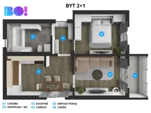Prodej bytu 2+1, Ostrava, Samoljovova, 49 m2
